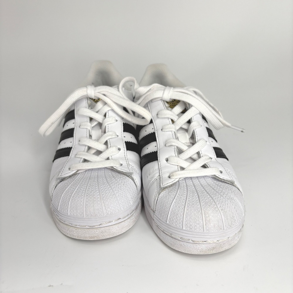 Adidas Superstar Shell Toe Sneakers Women's 6.5 White Black Stripes